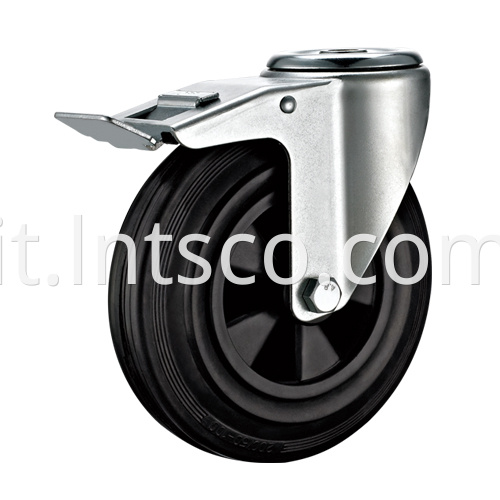 Bolt Hole Brake Rubber Casters